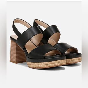 Naturalizer Soul Black Holly Slingback Sandals Size 9